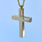KIO Cross Necklace 925 Crystal Pendant Necklace for women men