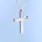 KIO Cross Necklace 925 Crystal Pendant Necklace for women men