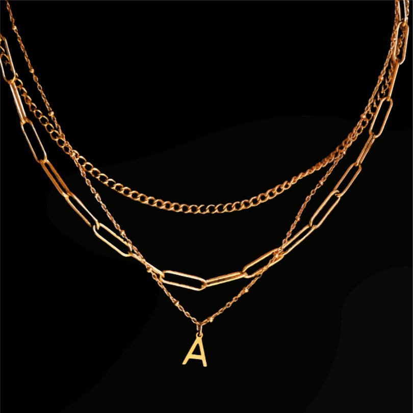 KIO Minimalist Letter Stainless Steel Necklace