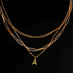 KIO Minimalist Letter Stainless Steel Necklace