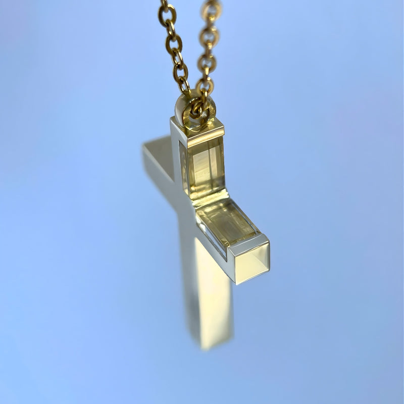 KIO Cross Necklace 925 Crystal Pendant Necklace for women men