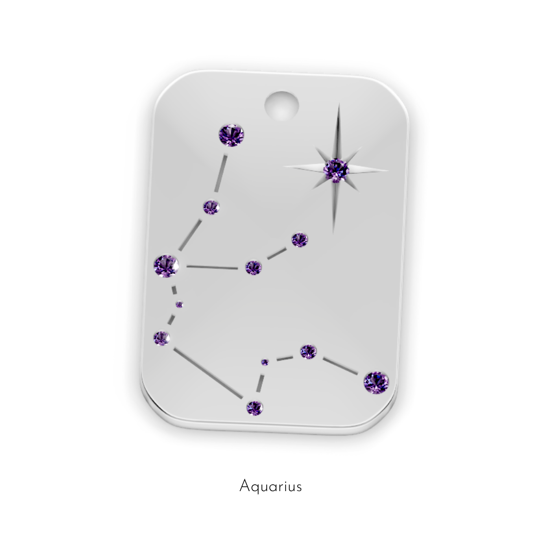 KIO Star Series Zodiac S925 Pendent Necklace-Star Chart