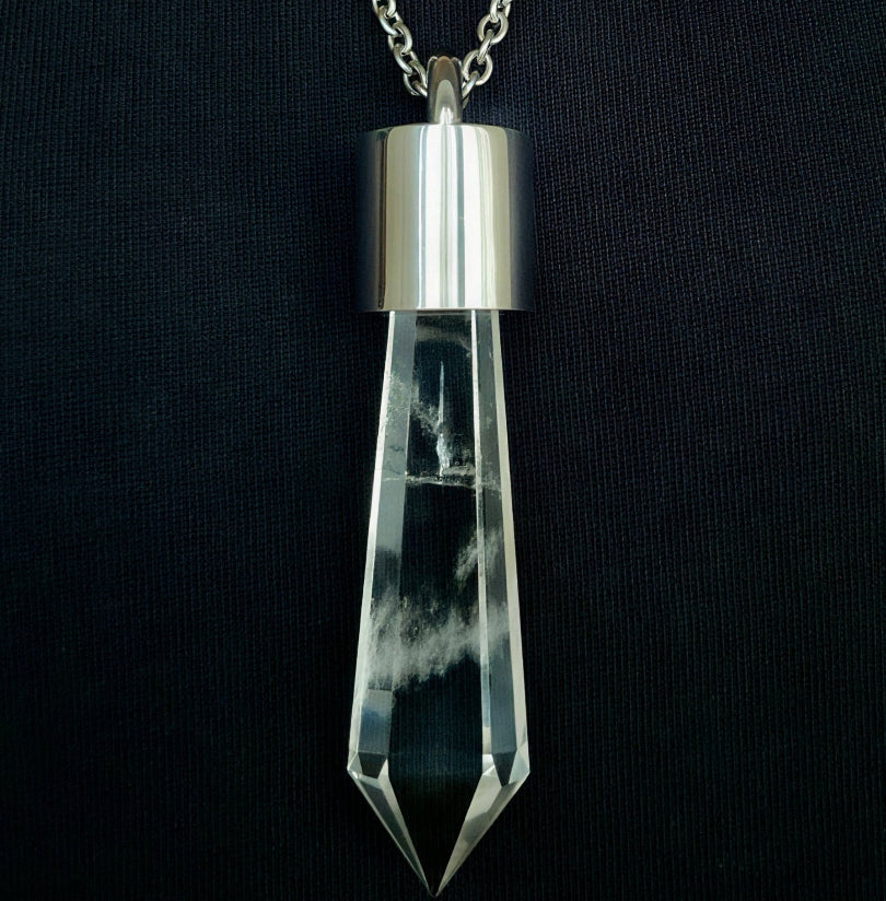 KIO Isis Crystal Shape, S925 Silver Necklace NO.1