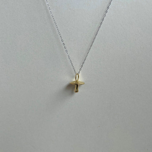 "Golden Mushroom" S925 Pendant Necklace