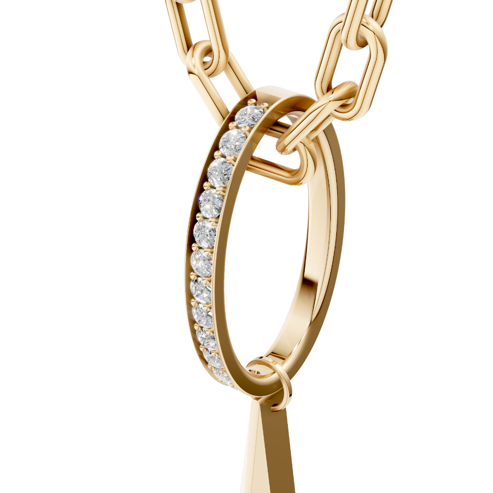 S925 Moissanite Triangle Star Pendent Necklace